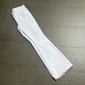 Frame Le high flare white denim